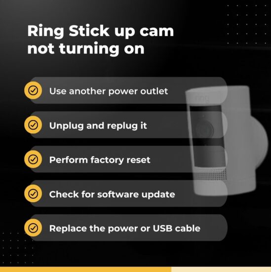 Ring Stick Up Cam Not Turning On